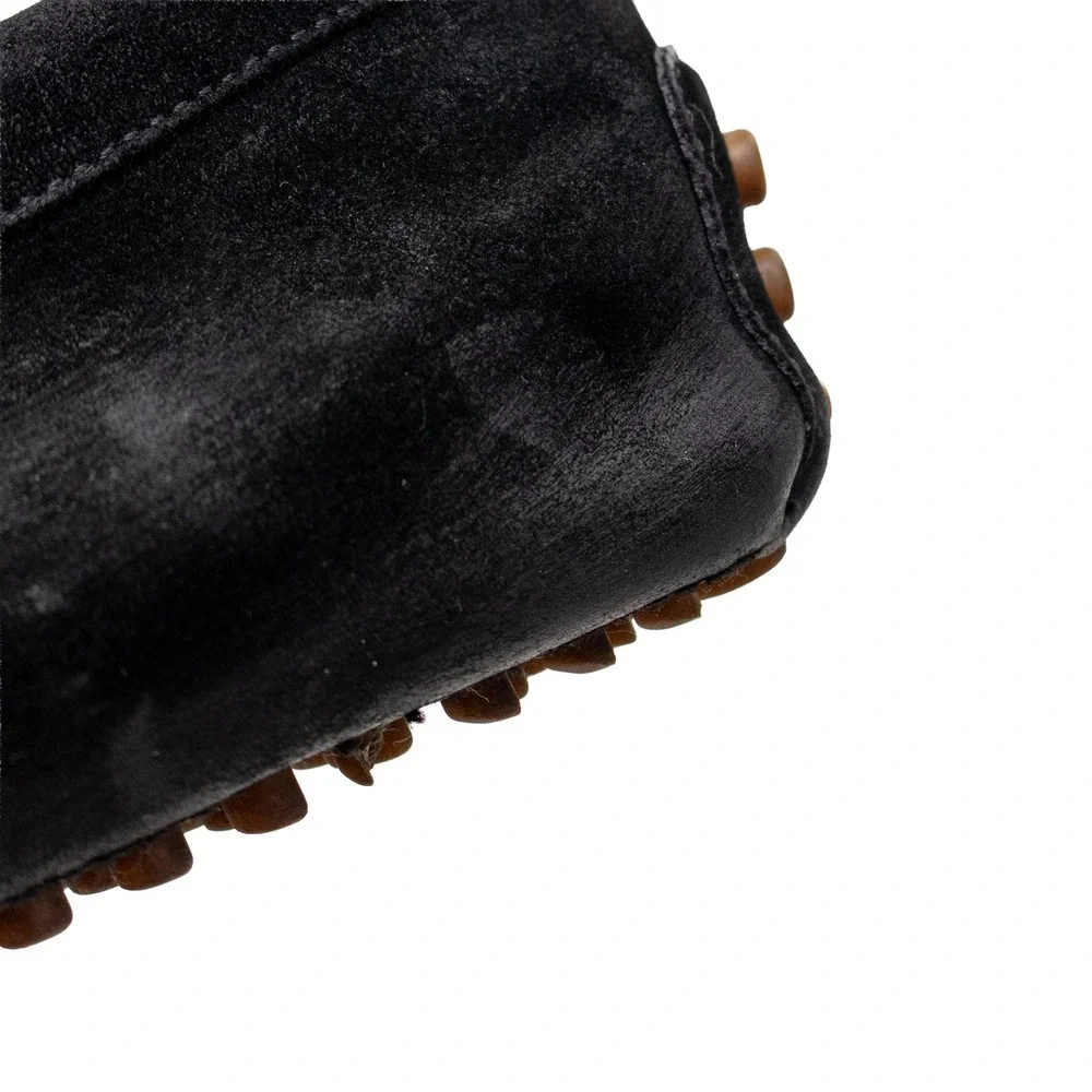 Gucci Men Black Suede Driving Loafers UK 9.5 US 10 EU 43.5 Moccasin Italy